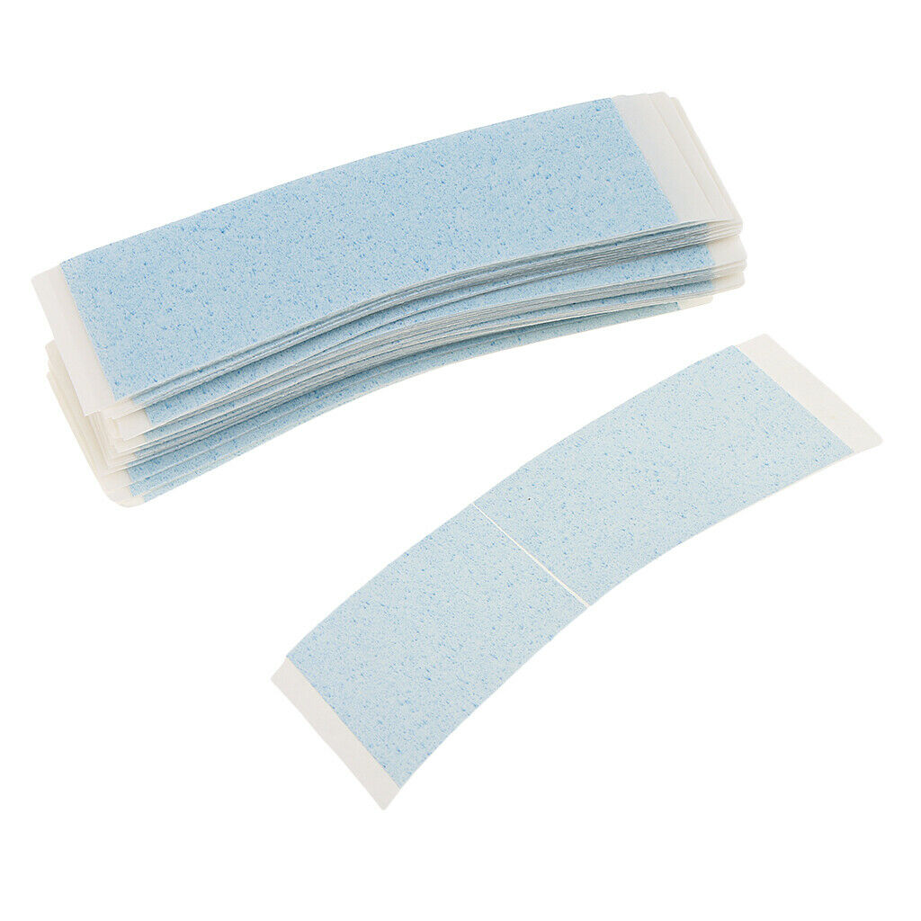 72 Pieces Sweatproof Wig Tapes Toupee Skin Clothes Bonding Glue Strips Blue