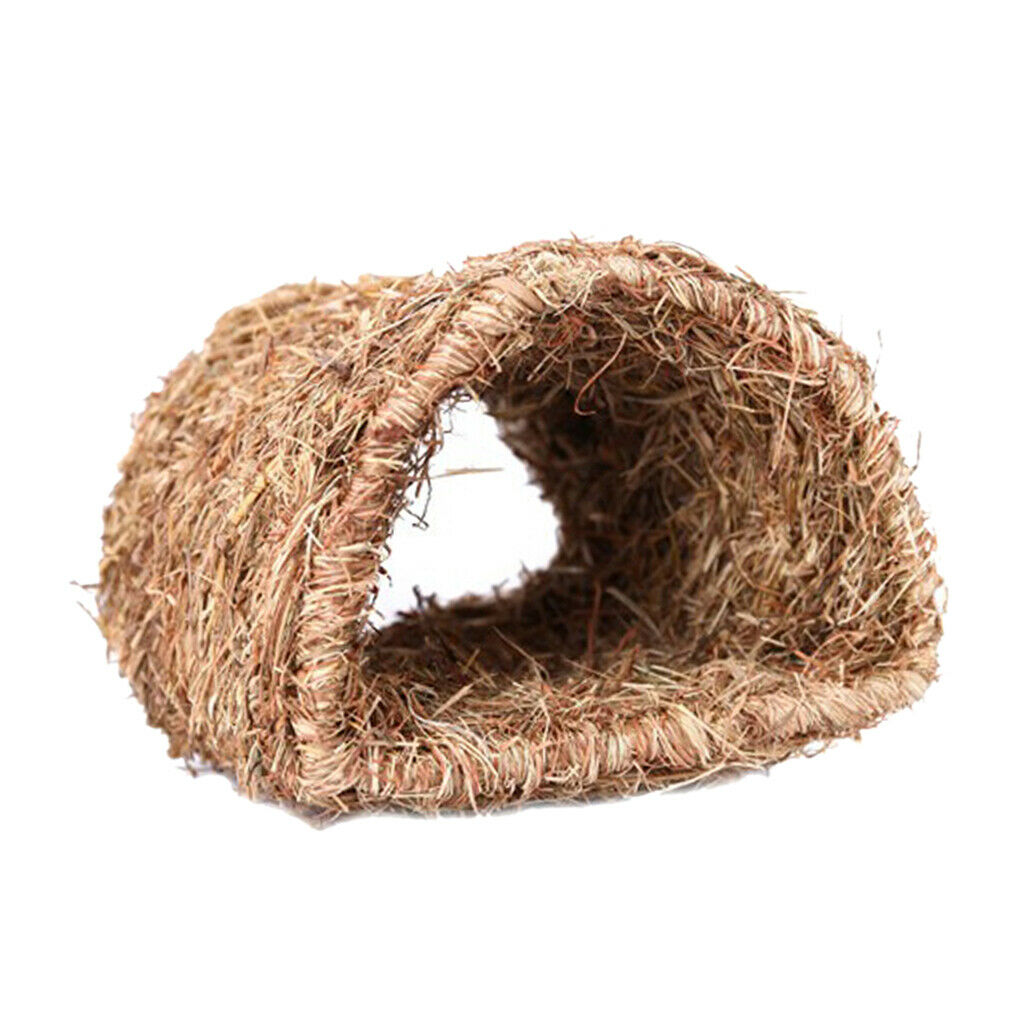 Hand-made Natural Straws Pet Hamster Bunny Chinchillas Rabbit Nest Cubby
