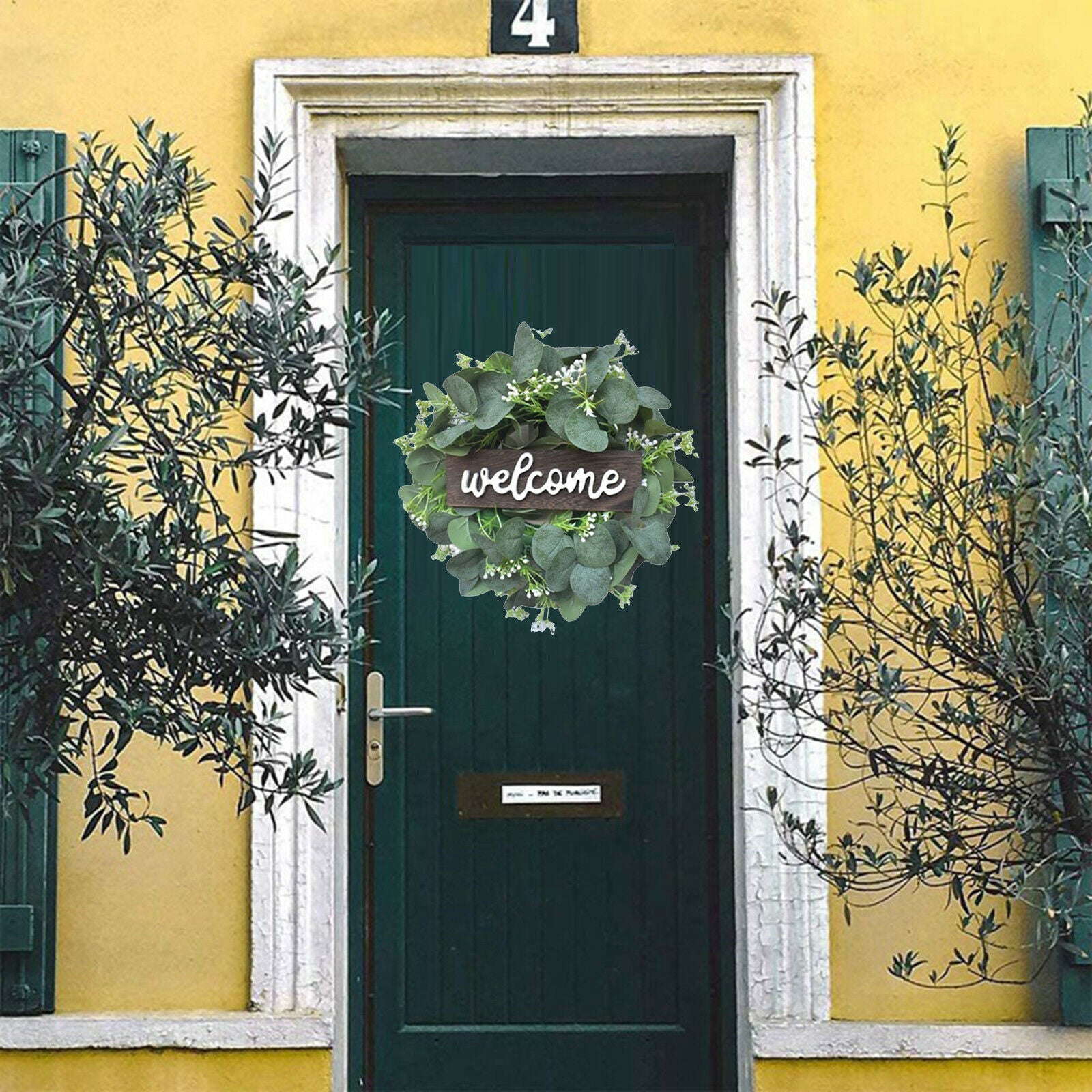 Welcone Wreath Greenery Eucalyptus Garland for Farmhouse Home Door Hangings