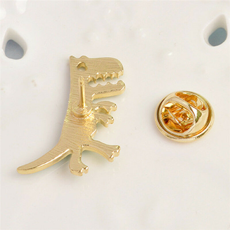 Cartoon Dinosaur Animals Girl Enamel Collar Pins Badge Corsage Brooch Jewe.l8