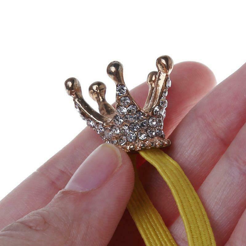 Baby Crown Headband Elastic Hair Band Rhinestone Glittering Fashion Cute Girls
