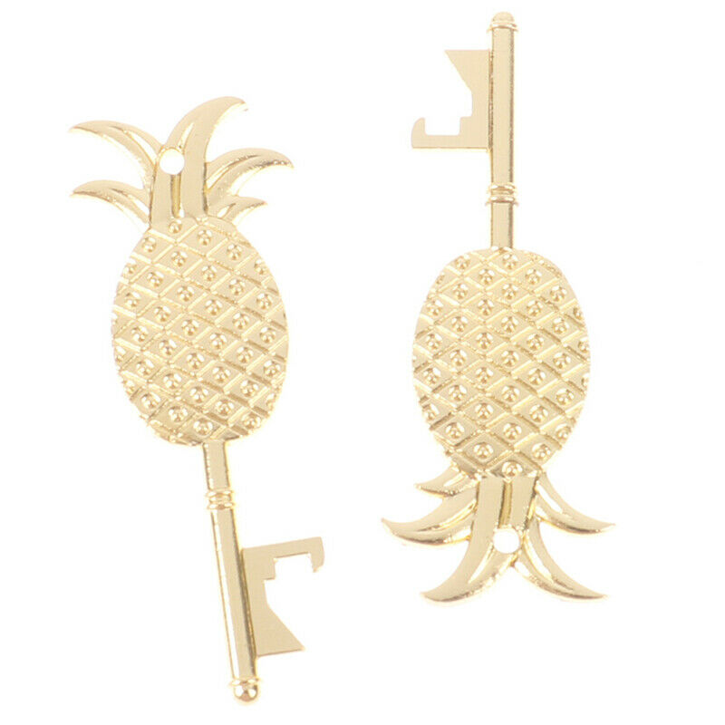2PCS Creative Glod Bottle Opener Pineapple Beer Personalized Kitchen Tool.l8