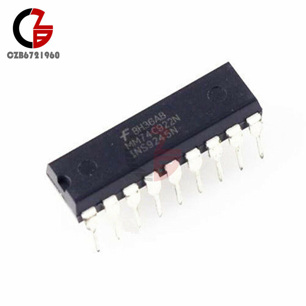10Pcs 28Pin IC MM74C922 MM74C922N FSC ENCODER 16-KEY DIP-18