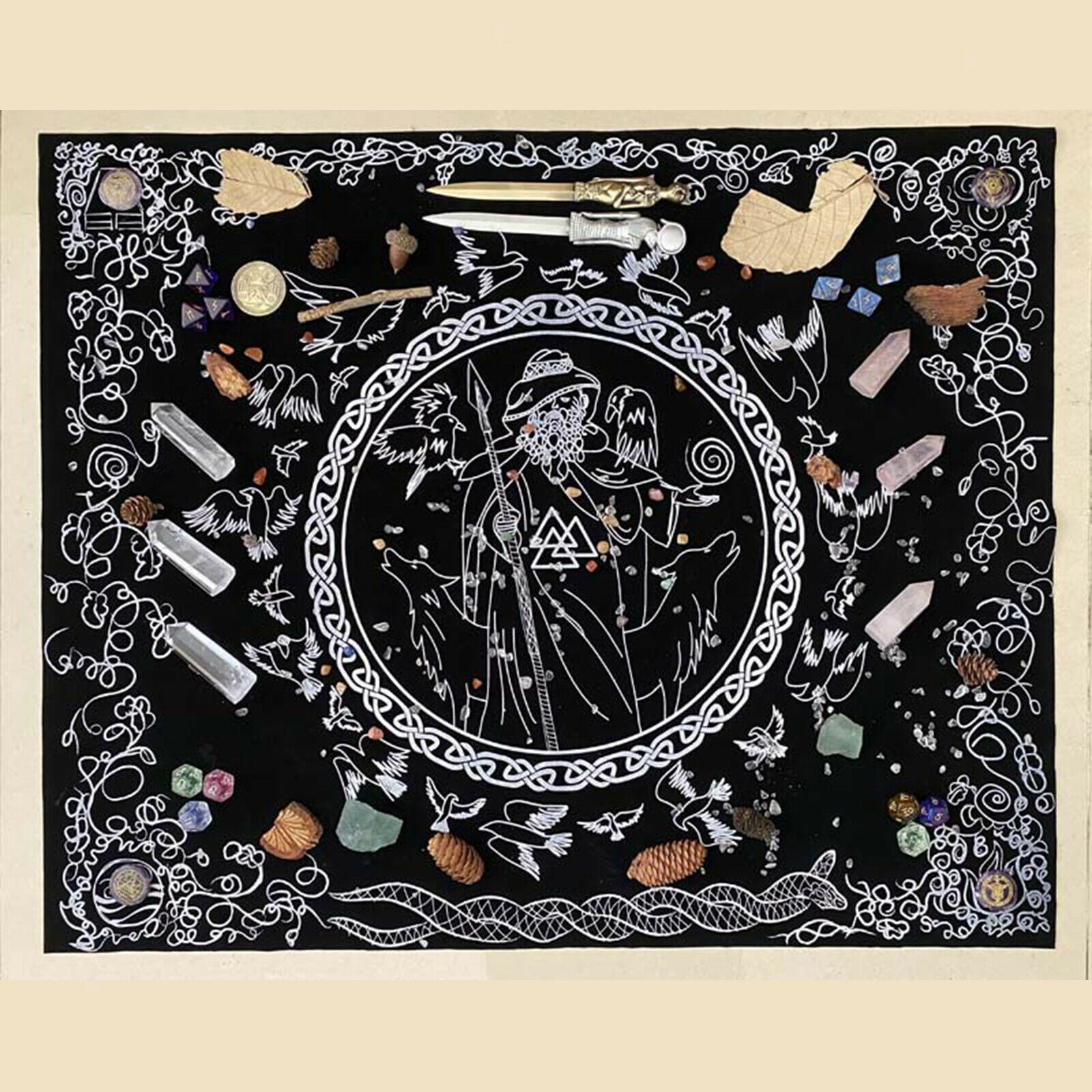 Pentacle Altar Cloth Divination Astrology Tarot Card Game Tablecloth