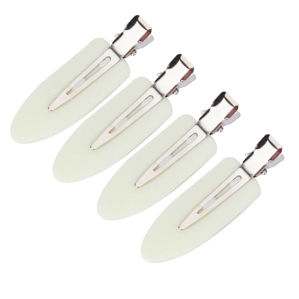 4 Pieces No Bend Hair Clips Seamless Makeup Hair Styling Clamps Random Color