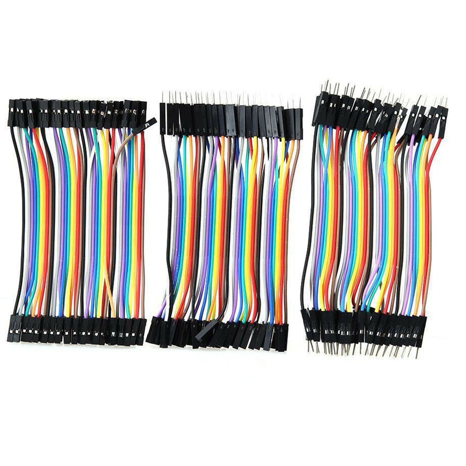 120 Pcs Male To Female Dupont Wire Jumper Cable For Arduino Breadboard Set