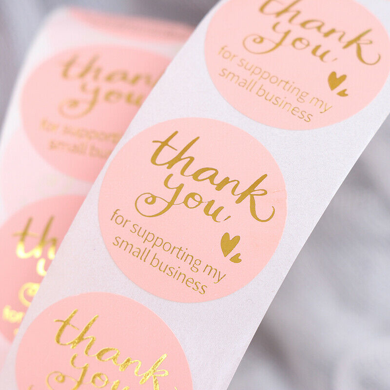 500 Pcs Pink Thank You For Supporting My Small Business 1Inch Seal Labe.l8