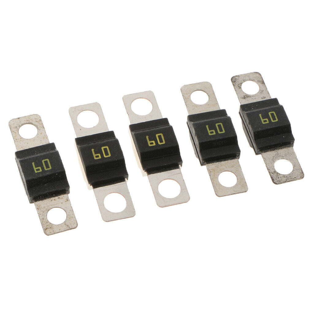 Flat Metal Fuse Slow Bolt Fuses Car Audio Power High Current Fuses 32V 60A