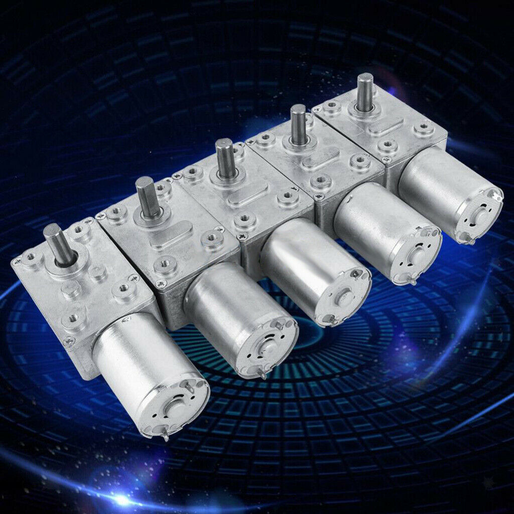 2pcs 12V 100RPM Torque Turbine Electric Worm Speed Reducer   DC Motor