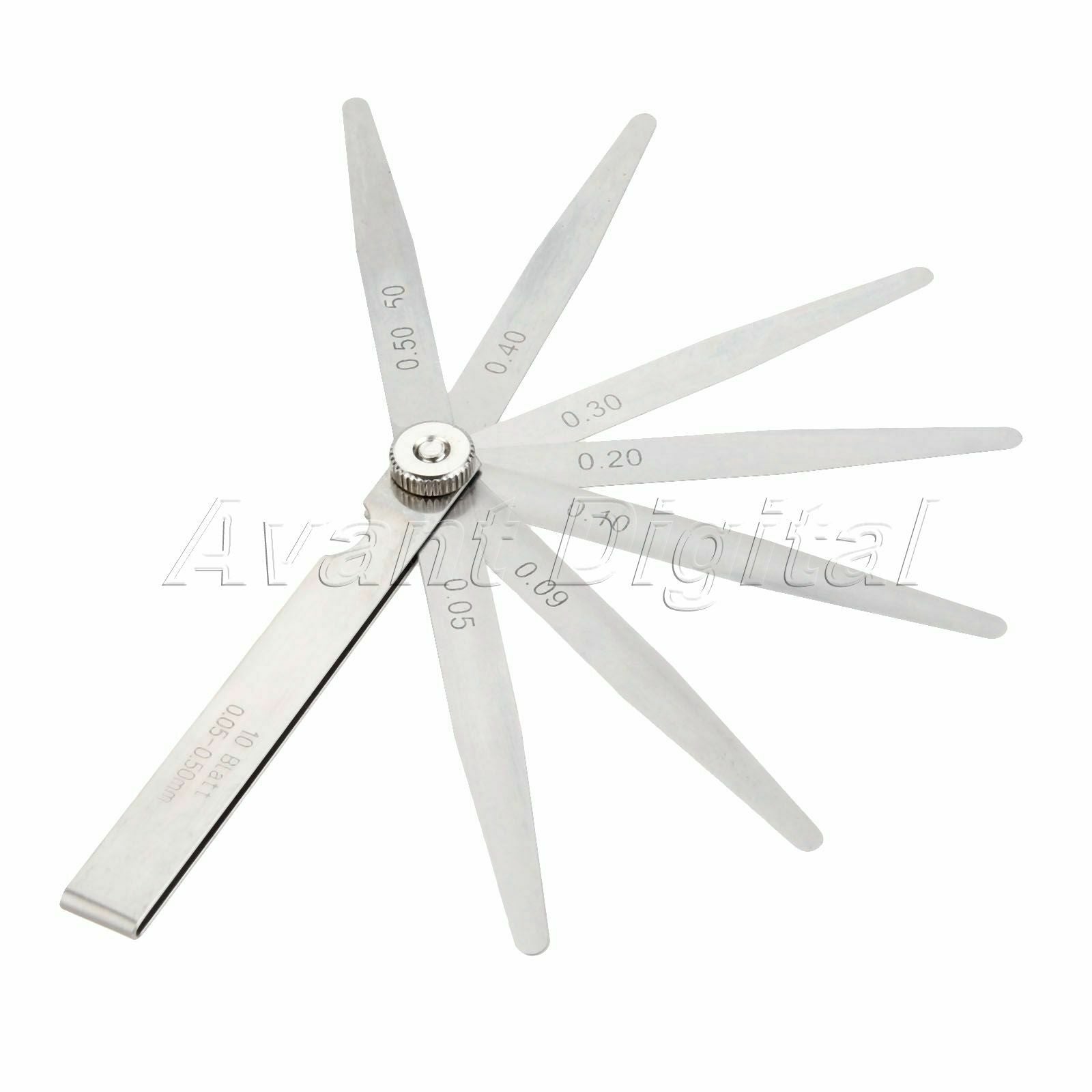 New 10 Blades Feeler Gauge 0.05mm-0.5mm Metric for Checking Inspect Valve Tappet