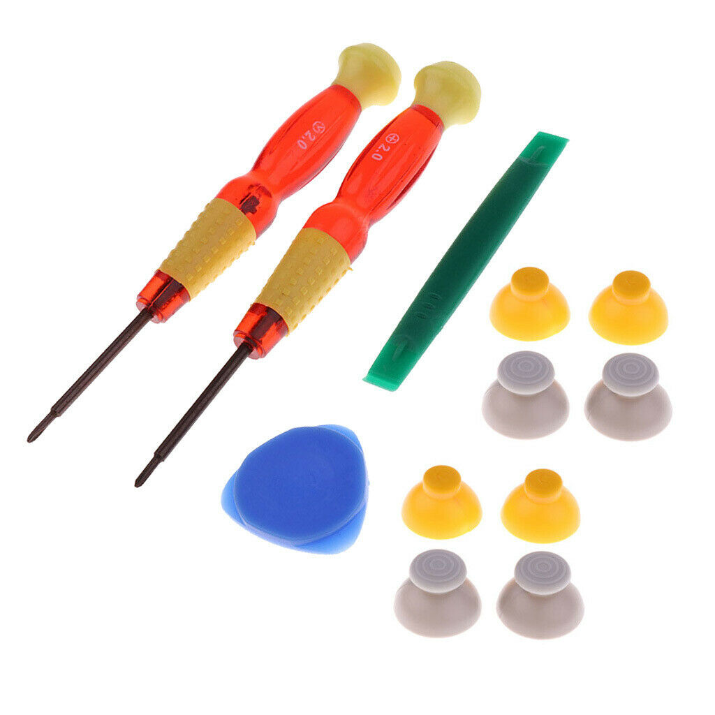 8Pcs Replacement Joystick Caps for Nintendo GameCube NGC Controller + Tools