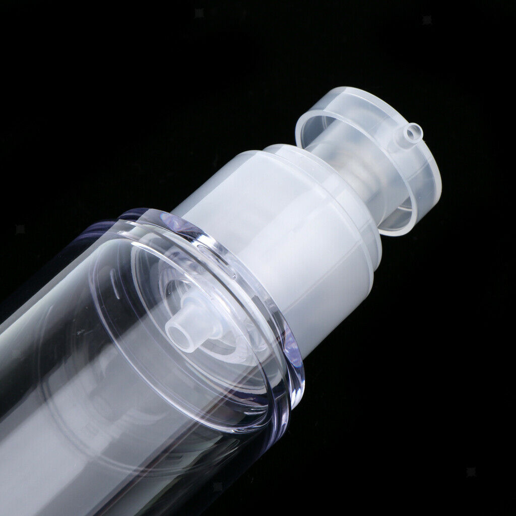 2PCS Portable Airless Bottle 100ml Cosmetic Treatment Pump Bottles Travel Empty