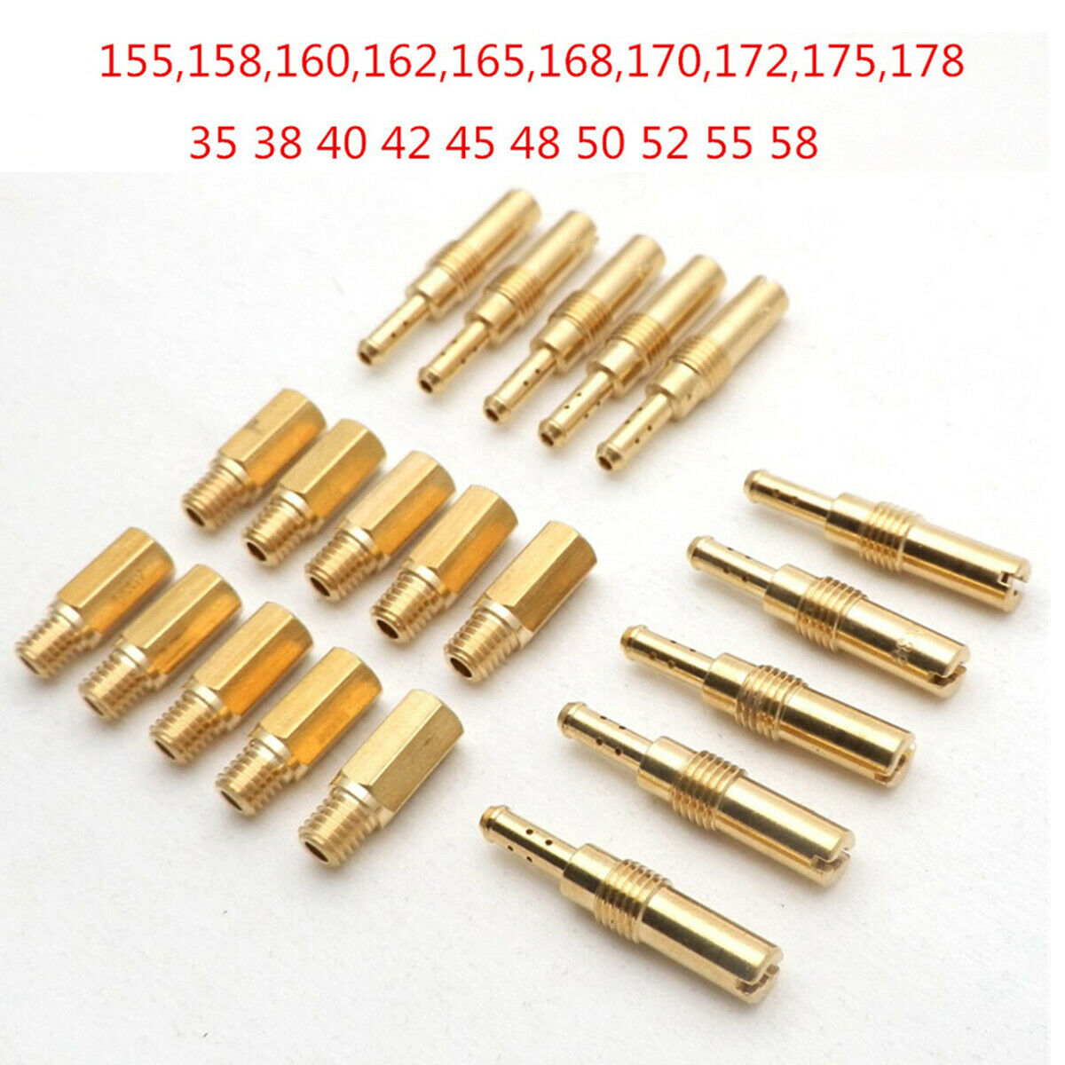 10Pcs Set Slow/Pilot Jet &10Pcs Carburetor Main Jet Kit