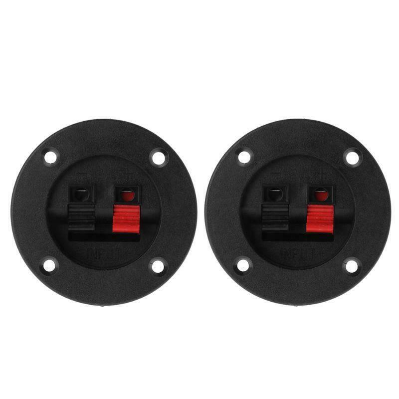 2PCS Terminal Round Cup Connector Parts Express Spring Clip Double Binding Post
