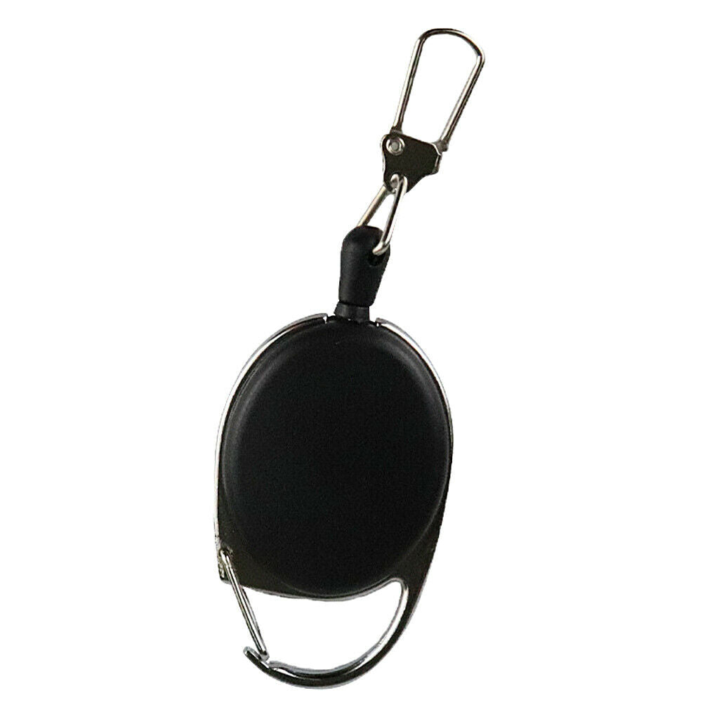 Heavy-Duty Retractable Key Chain Pull Ring Recoil Keyring with 60cm Steel Wire