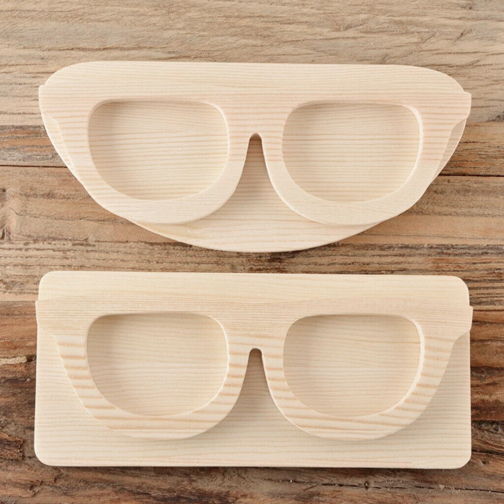 Wood Sunglasses Eyeglass Rack Display Stand Holder for Office Home Desk