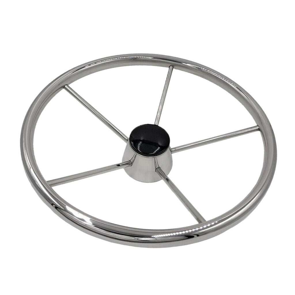 13-1/2Inch 5Spoke Stainless Steel Boat Steering Wheel Style Marine