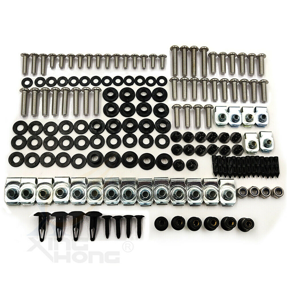 Fairing Bolt Kit Chrome Complete Screws Fit For YAMAHA YZF R1 2004 2006 2005