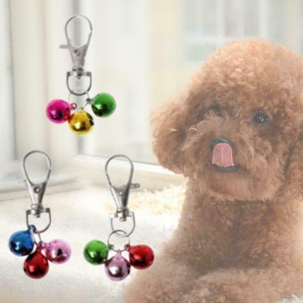Pet Dog Cat Collar Jingle Bell With Clasp Clip On Charm Decor Diy Random A8R3