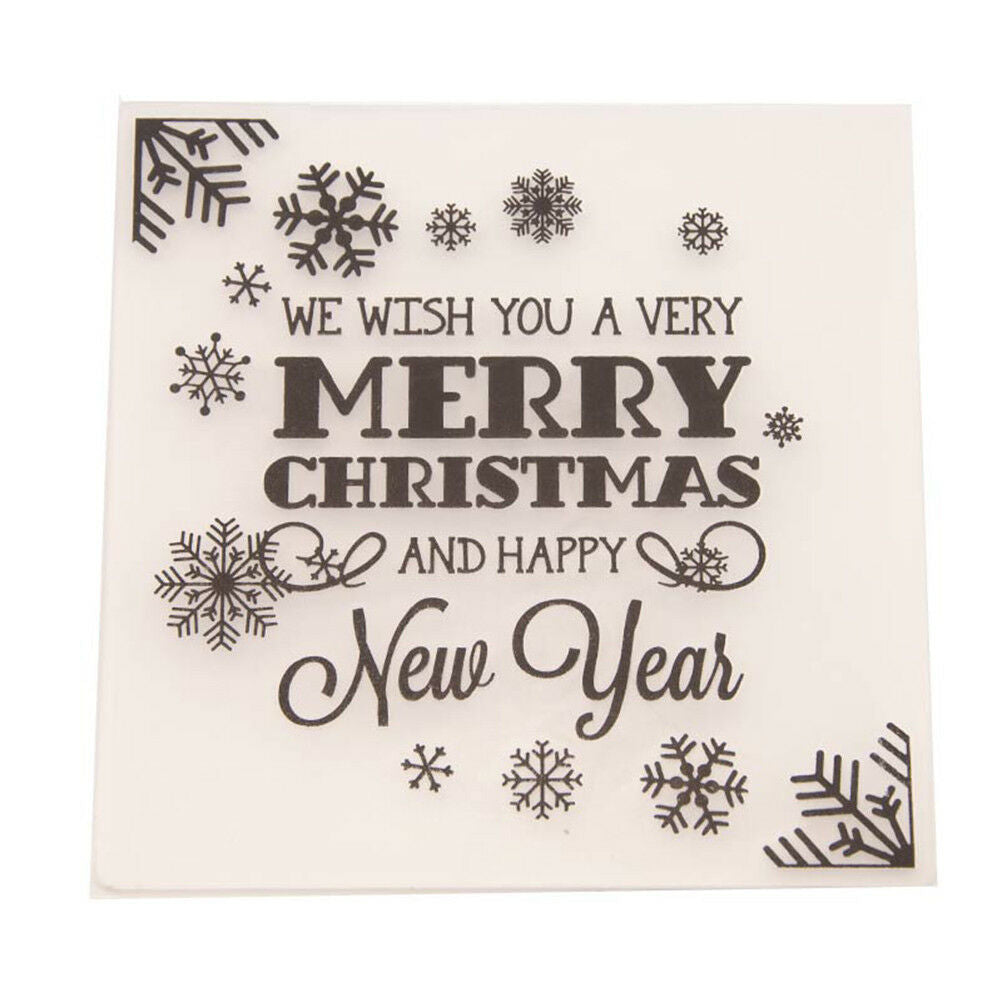merry Christmas Embossing folder Plastic Embossing Folder For Scrapbookin.l8