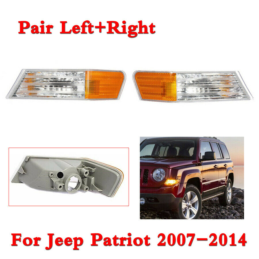 For Jeep Patriot 2007-2014 Front L&R Parking Turn Signal Light Lamp Housing 2x