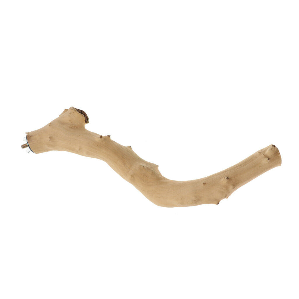 1Pc Bird Perch Stand Platform, Natural Wood Paw Grinding Bird Cage Perch for