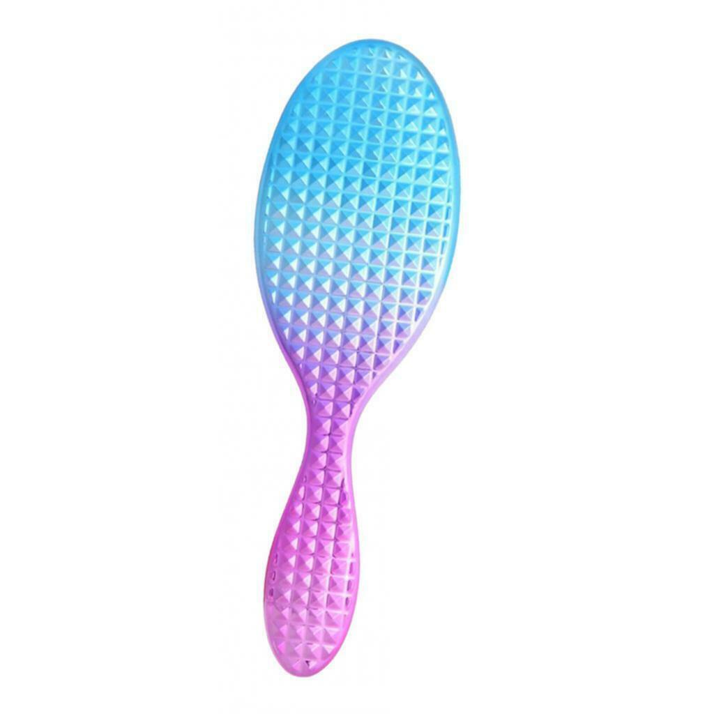 Soft Cushioned Hairbrush Gradient Color for Adding Hair Shine Blue