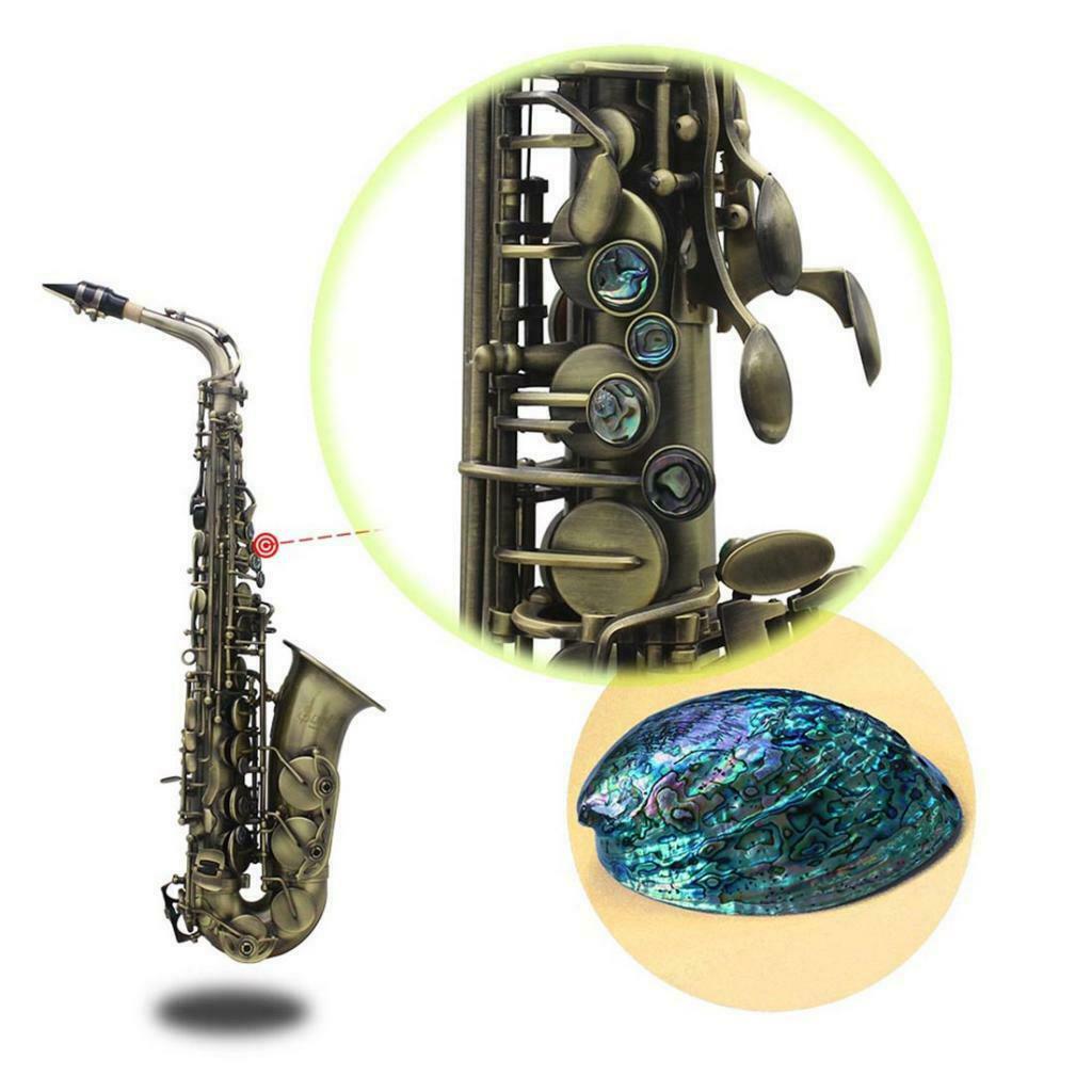 9Pcs Saxophone Key Button Inlays for Alto/Soprano/Tenor Sax