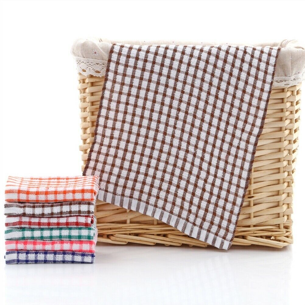 6pcs Absorbent Lint Free Catering Restaurant Cleaning Cloth Dish Towels Cottons