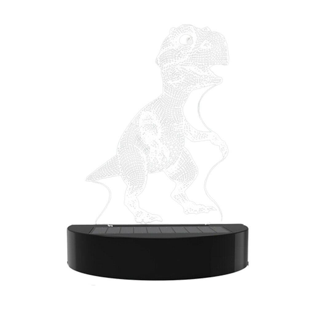 Solar Garden Light Illusion Dinosaur Waterproof Lamp Patio Backyard Decor