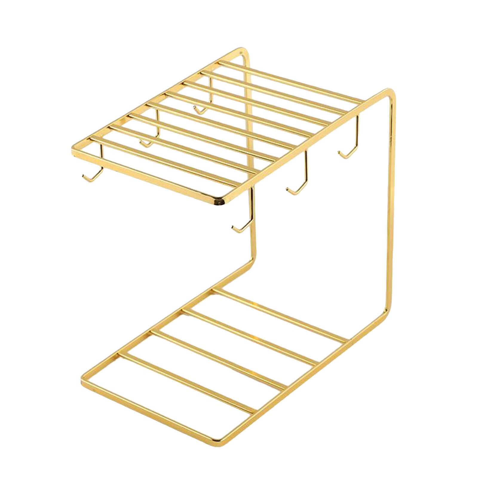 Minimalist Geometric 6 Cup Drying Rack Stand Metal Mug Tree Drying Organizers