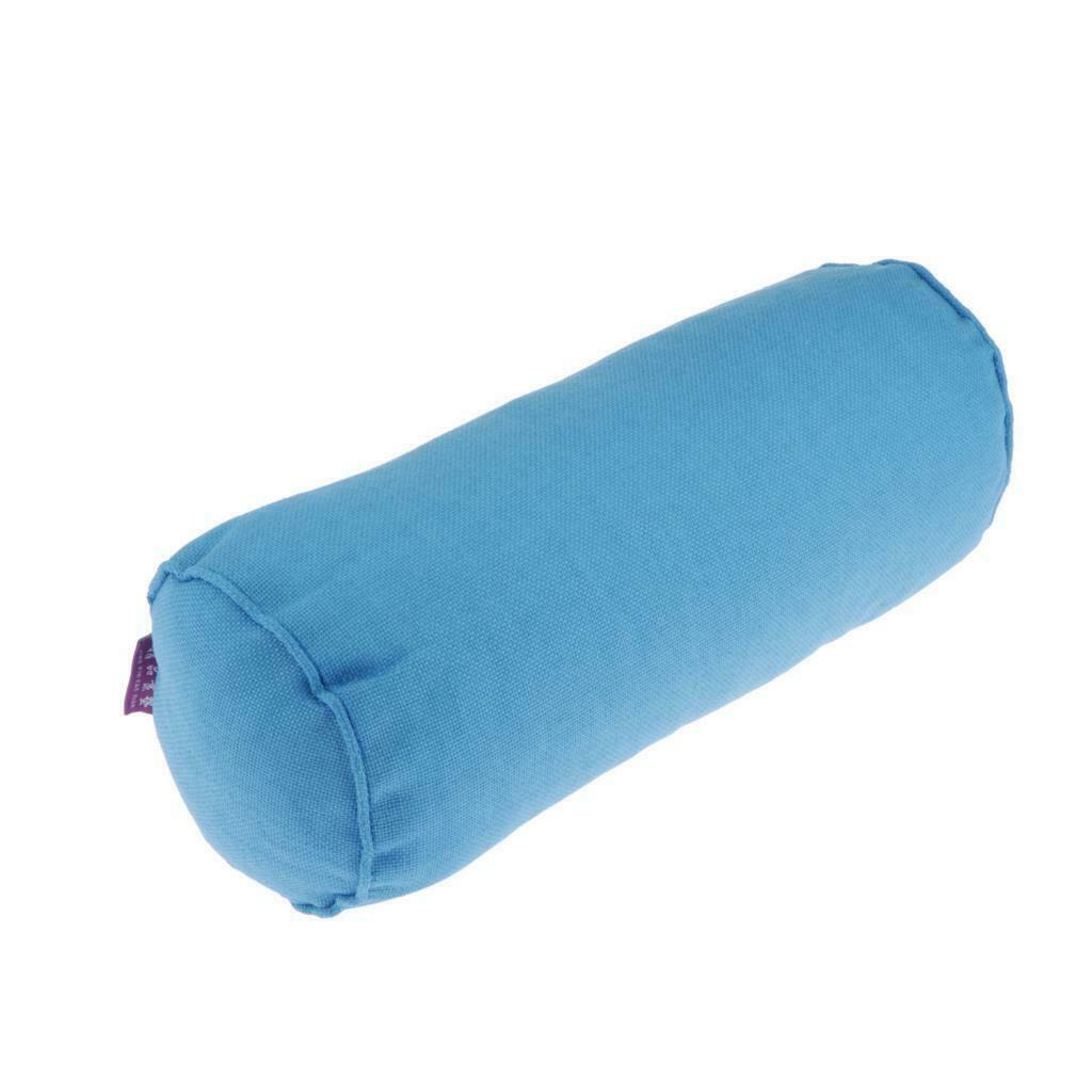 Lightweight Neck Lumbar Foot Rest Pillow Round Roll Sleeping Pillow Blue Red