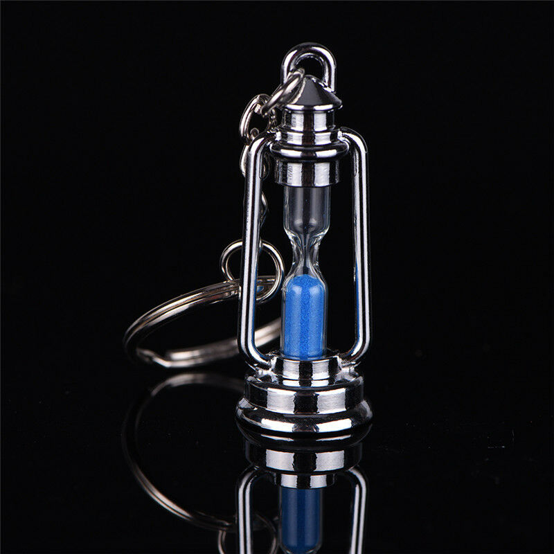 1 Pair Novelty Metal Hourglass Key Chain Key Ring Couples Trinket Key cha.l8