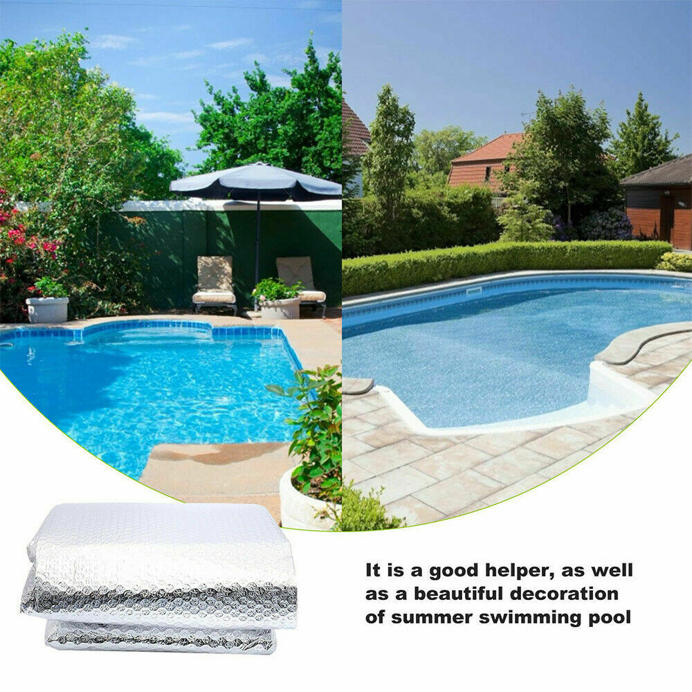 2M Large Swimming Pool Solar Cover Rectangular For Garden Outdoor Paddling Pool