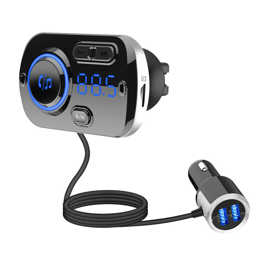 Car Wireless Bluetooth FM Transmitter MP3 2 USB Charger Adapter Kit AUX