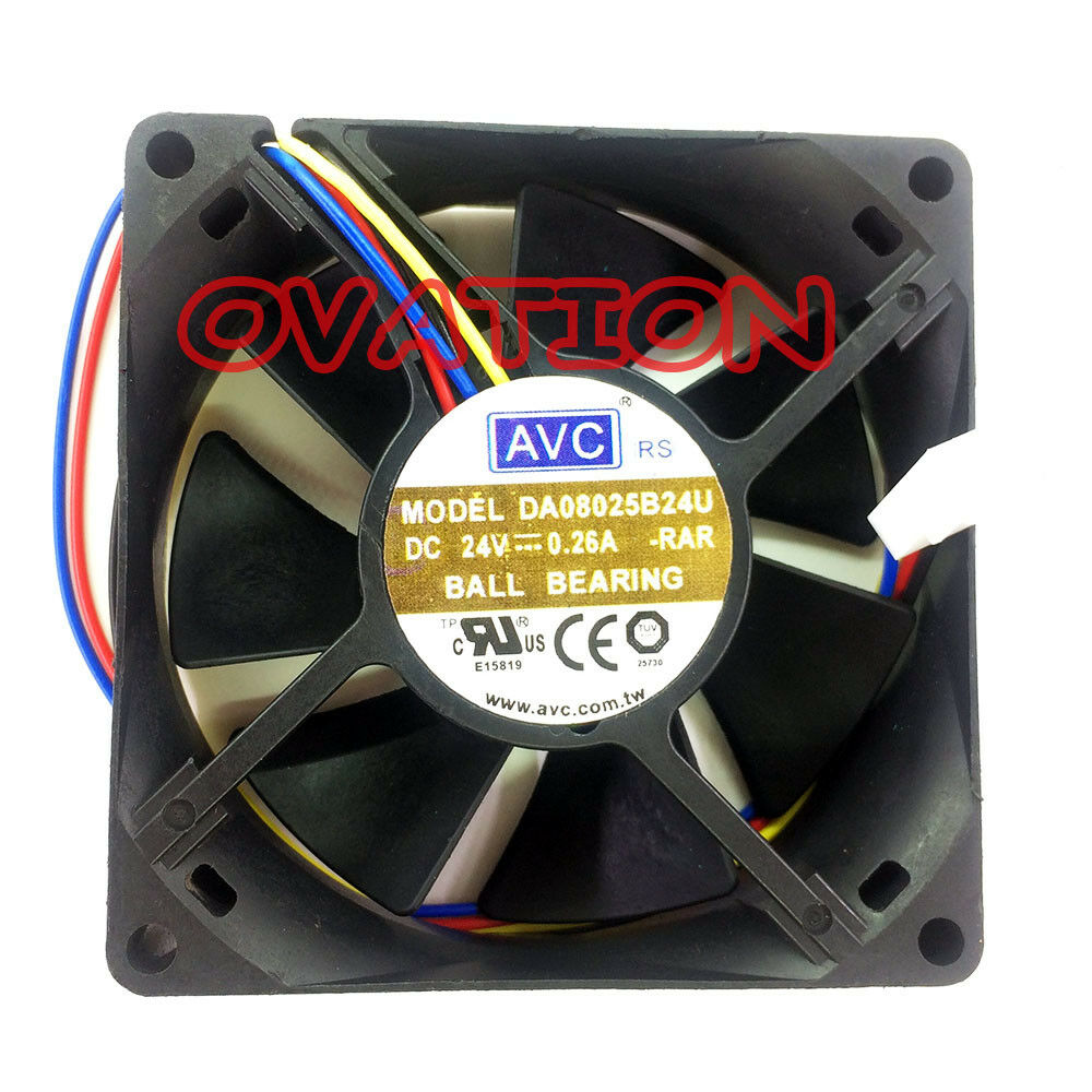 For AVC DA08025B24U 24V 0.26A 8CM 8025 3-wire inverter cooling fan