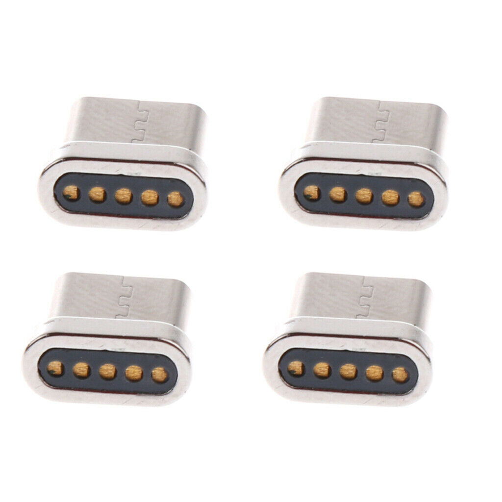 4 Pack Type C Port Magnetic Adapter Charger For Android USB Cable