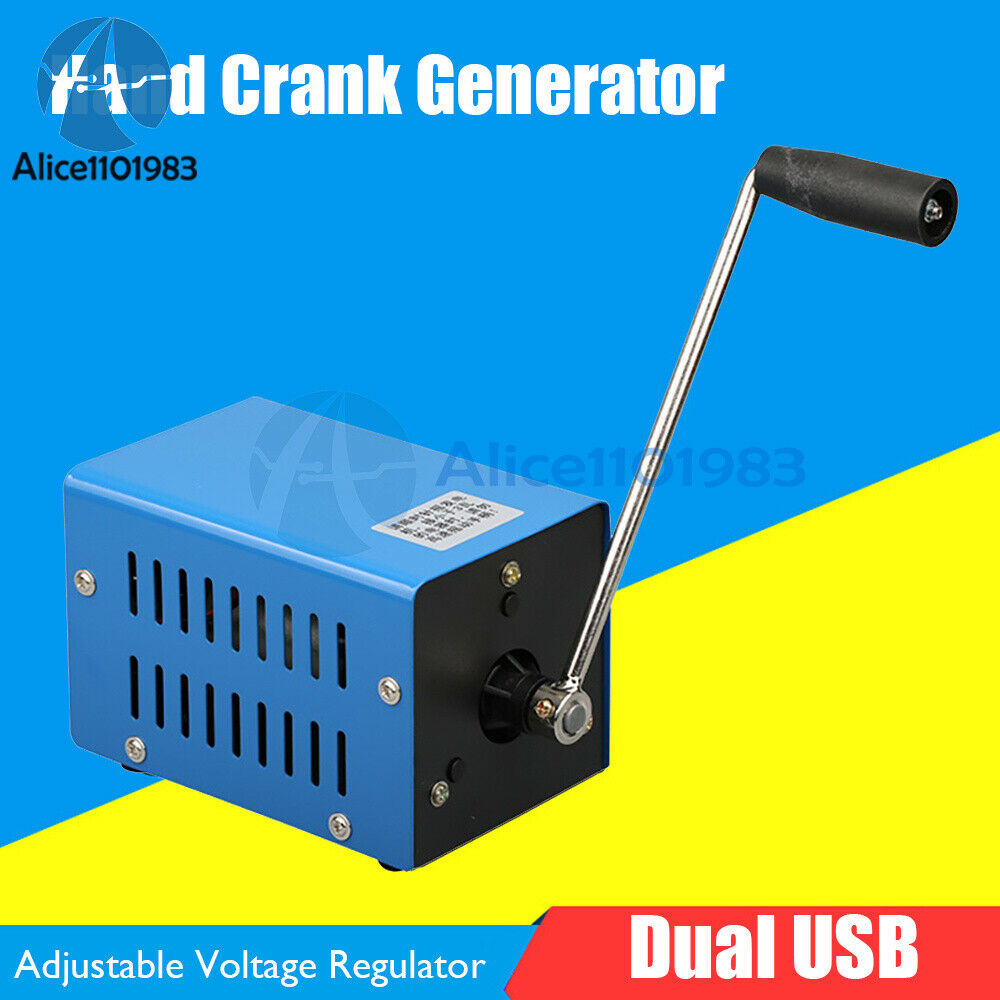 20W Portable Hand Crank Emergency High Power Generator Electric USB Charger