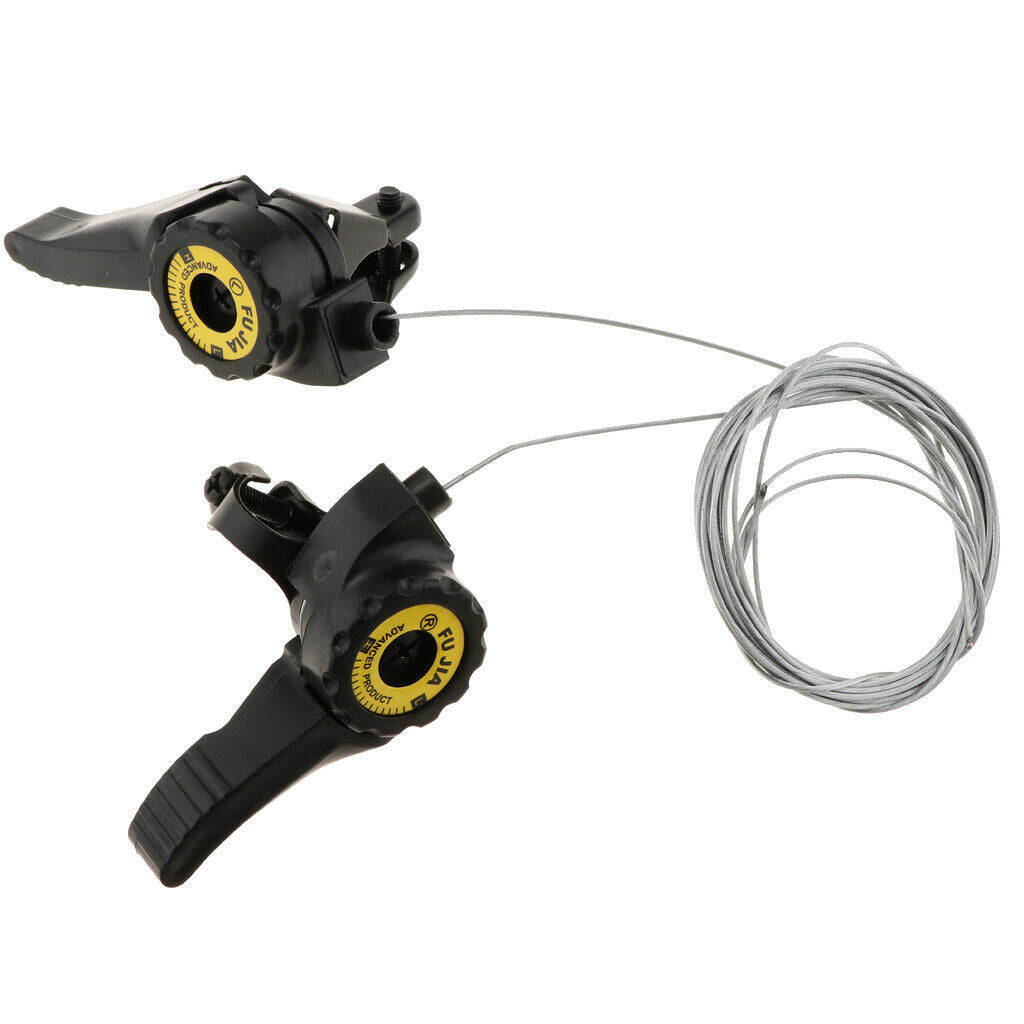 3Pcs Premium Thumb Shifter 15S/18S/21S Solid Derailleur Cable Components