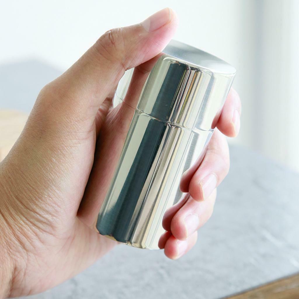 Stainless Steel Jar with Airtight Lid - Small Coffee Tea Canister Tin for