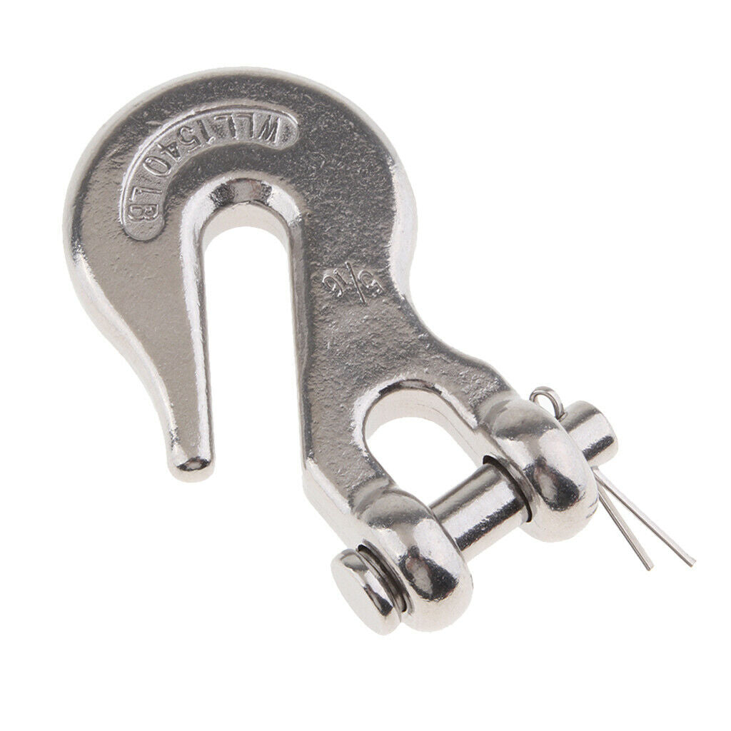 316 Stainless Steel Clevis Grab Hook Rigging Tow Winch Equipment (5/16 Inch)
