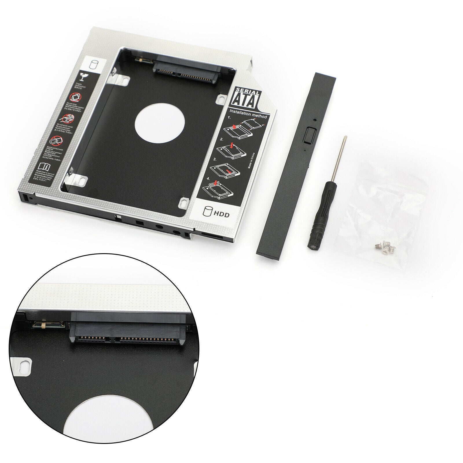 12.7mm Caddy SATA 3 Second New SSD Hard Drive CD/DVD-ROM Optical Bay adapter