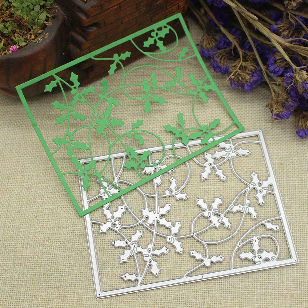 Retangle Leaves Metal Cutting Die Stencil Scrapbook Template Photo Craft @