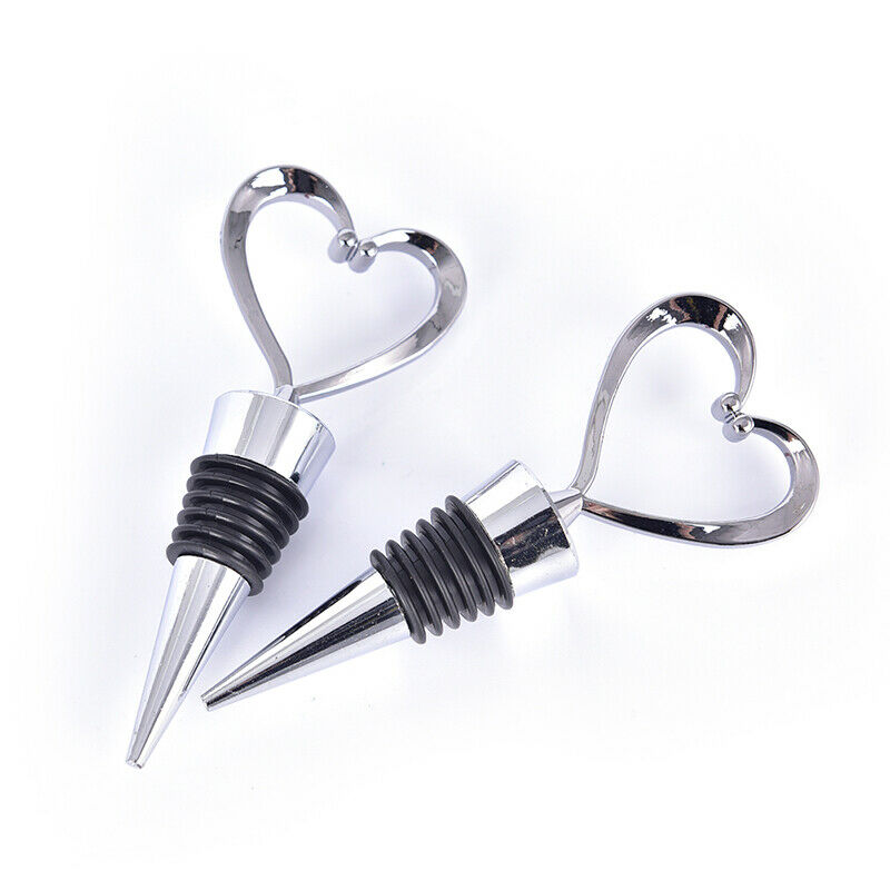 1pcs Heart Shaped Red Wine Champagne Wine Bottle Stopper Valentines Wedding  Qx