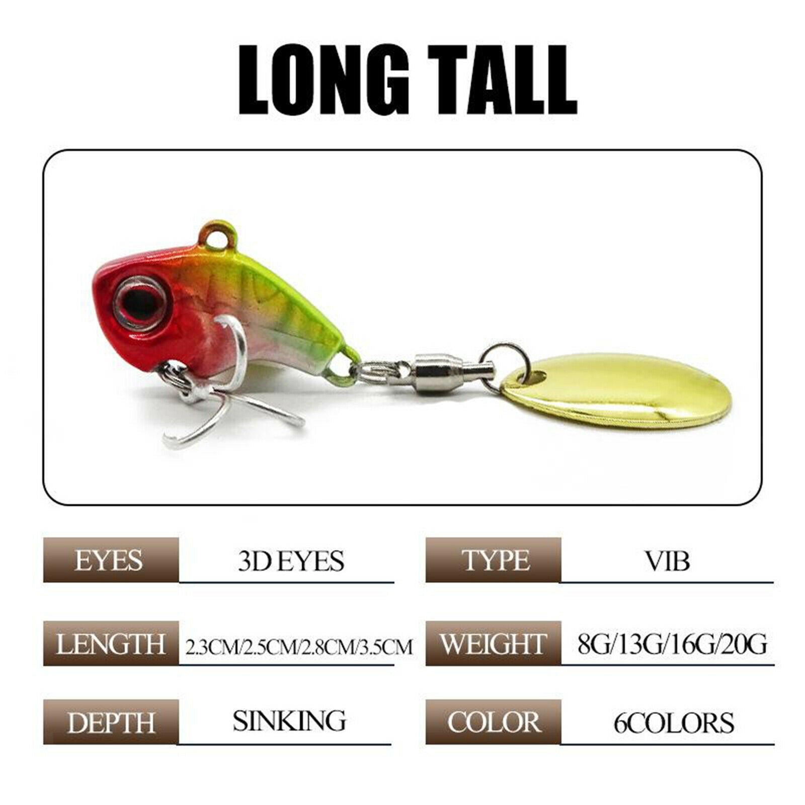 Rotating VIB Vibration Lifelike Spinners Bait for Fishings Accessories Lures F