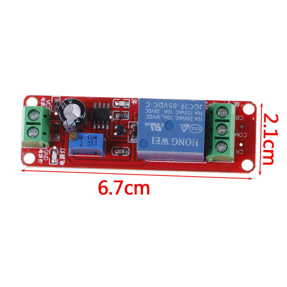 DC 5V NE555 timer switch adjustable module 0-10s time delay relay module