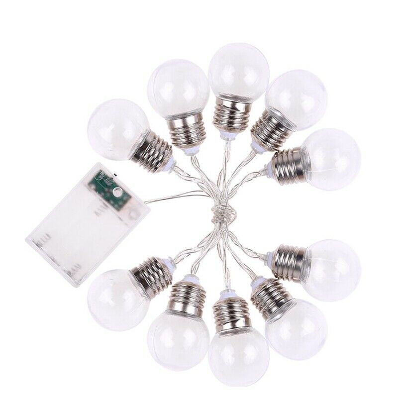 10 LED Fairy Lights 1.5M, Warm White Ball Fairy Lights, Battery, Waterproof K5N7