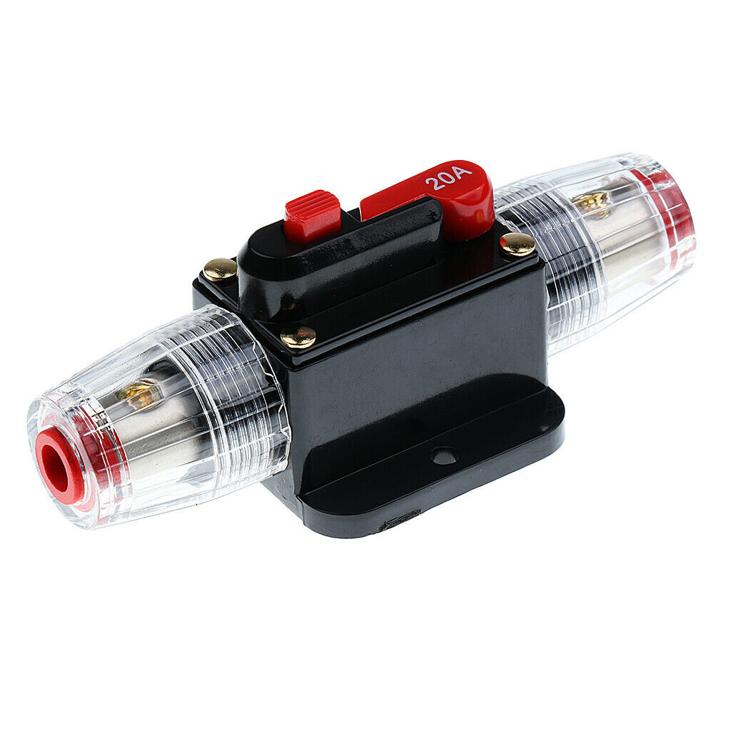 3X 12V-24V Car Audio Inline Manual Reset Circuit Breaker Fuse Switch 20AMP