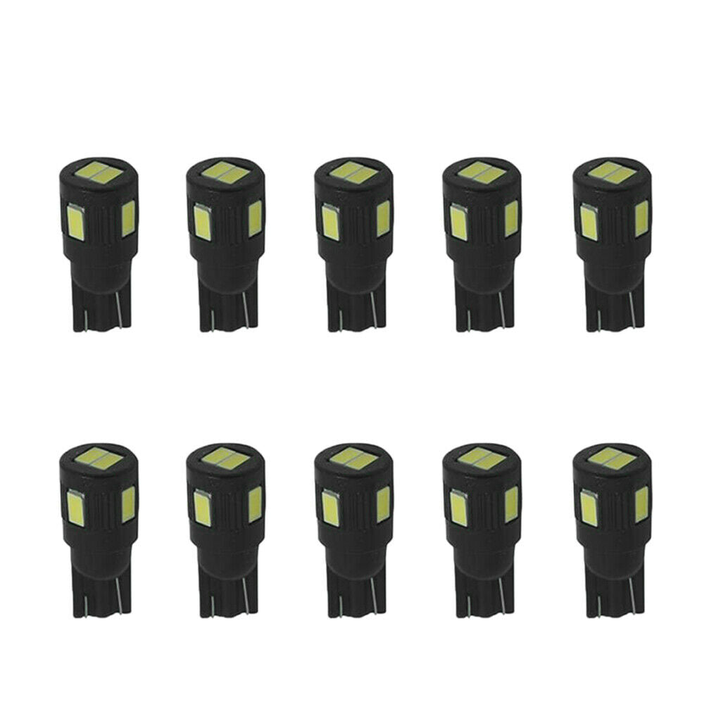 10 Pieces Car Vehicles Interior T10 5630 LED 6SMD W5W 194 168 2825 158 Light