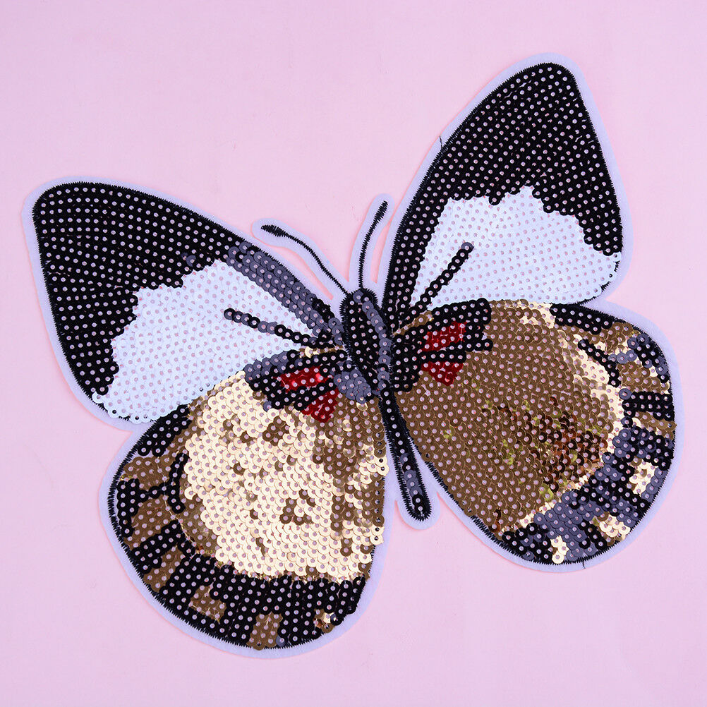 1pc butterfly reversible sequined sew on patches for clothes handmade di.l8